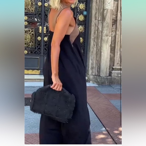 Black & Tan Maxi Halter Dress - Picture 2 of 5